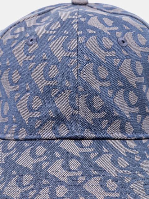 Calvin Klein Jeans czapka z daszkiem kolor niebieski wzorzysta LV04K5058G - zdjęcie produktu nr 2