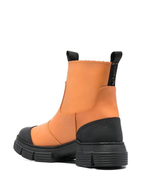 GANNI 55mm chunky slip-on boots - Orange
