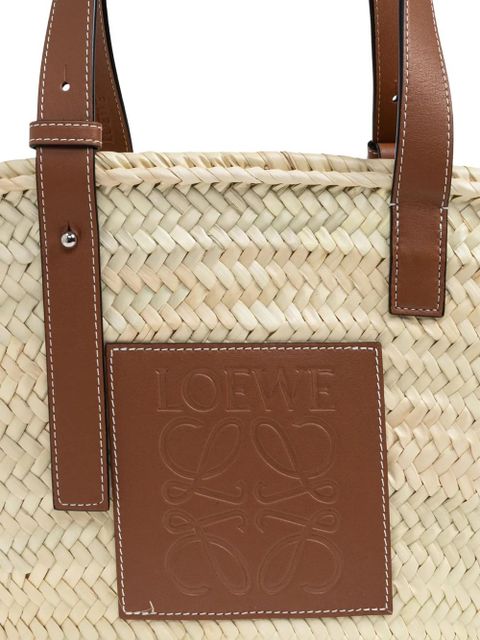 LOEWE Basket logo-patch tote bag - Neutrals