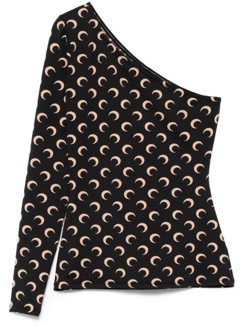 Marine Serre Crescent Moon asymmetric top - Black - zdjęcie produktu nr 1