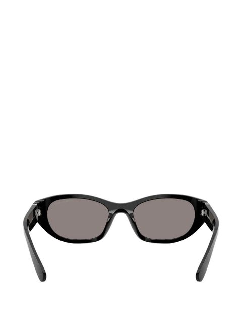 Miu Miu Eyewear geometric-frame logo sunglasses - Black