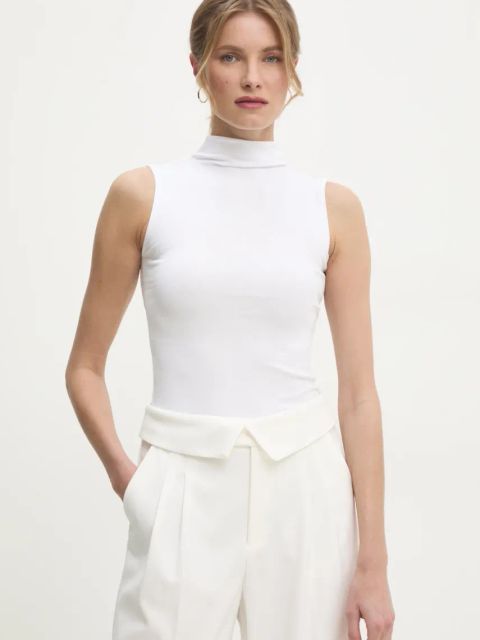 Answear.LAB top kolor biały z półgolfem