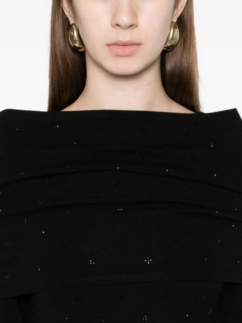 Max Mara Madatti knitted embellished maxi dress - Black