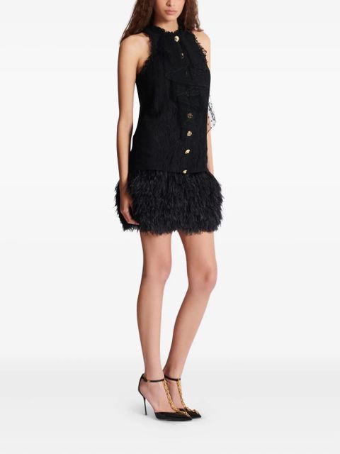 Balmain lace-embellished dress - Black - zdjęcie produktu nr 2