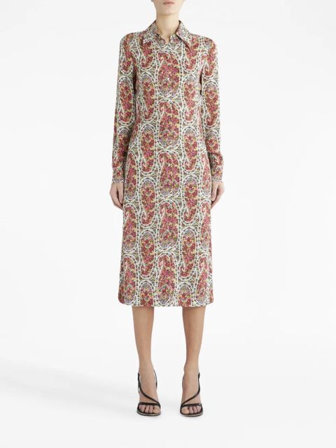 ETRO floral-print midi dress - White - zdjęcie produktu nr 2