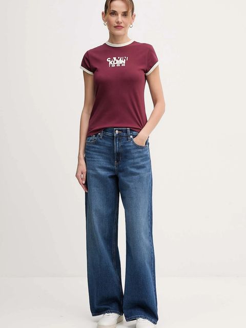 Calvin Klein Jeans jeansy damskie high waist LV047D716G - zdjęcie produktu nr 2