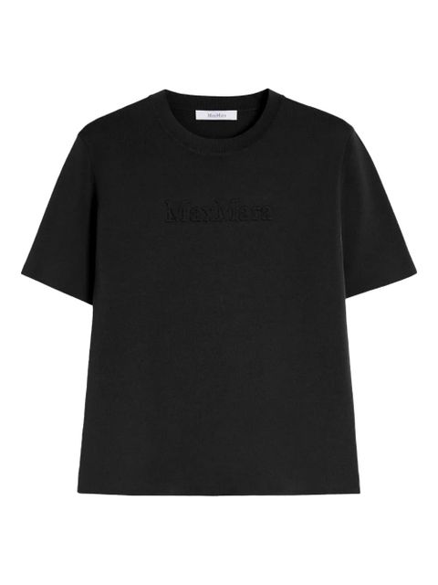Max Mara embossed logo t-shirt - Black - zdjęcie produktu nr 1