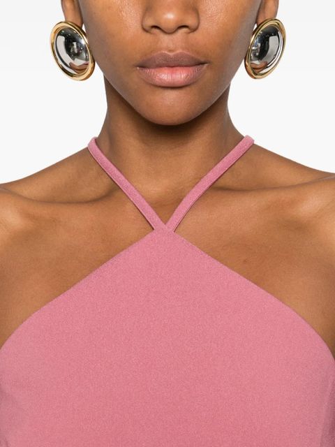 Solace London Florie halterneck panelled gown dress - Pink