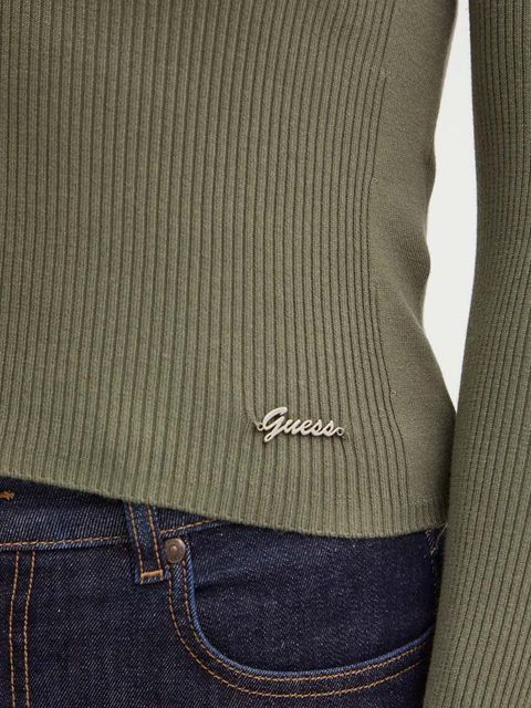Guess sweter BLAIRE damski kolor zielony W4YR16 Z2V62