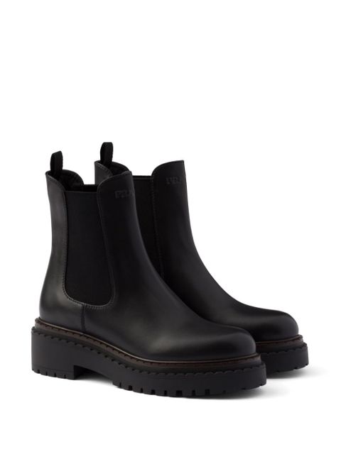 Prada leather Chelsea boots - Black