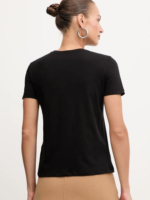 ERMANNO Firenze t-shirt bawełniany damski kolor czarny 57TL012EE2R