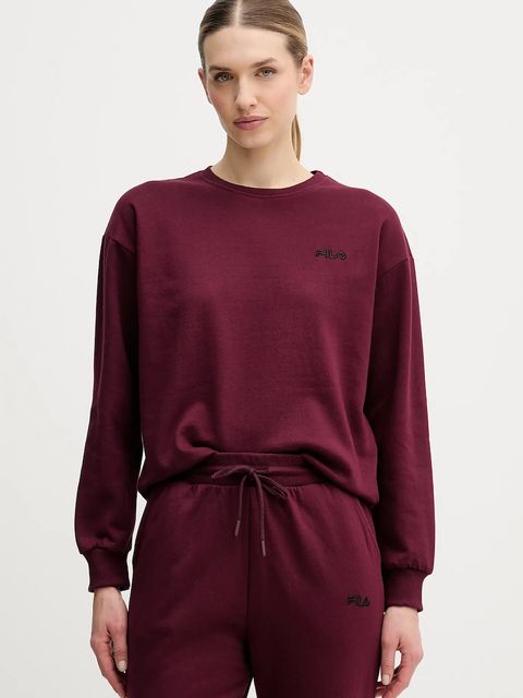 Fila dres bawełniany kolor bordowy FPW4181