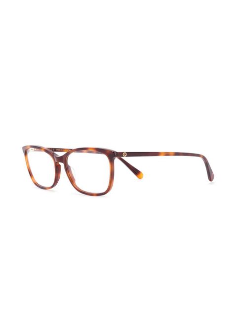 Gucci Eyewear square frame glasses - Brown