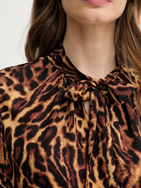 Joseph Ribkoff bluzka damska kolor brązowy wzorzysta 253077