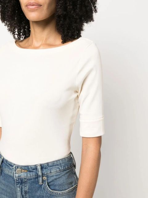 Lauren Ralph Lauren Judy boat-neck T-shirt - Neutrals