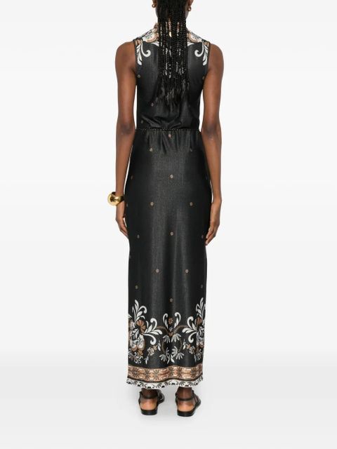 TWINSET floral print beaded dress - Black