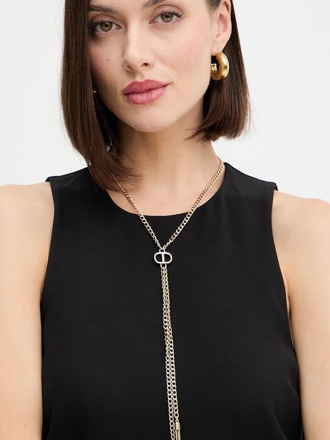 Twinset sukienka kolor czarny mini prosta 252TP2302