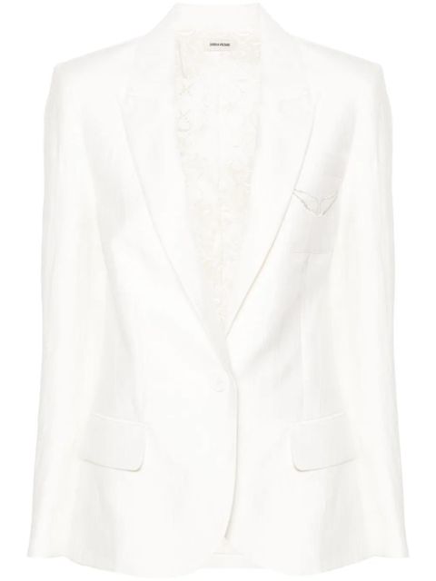Zadig&Voltaire Vow single-breasted crinkled blazer - White - zdjęcie produktu nr 1