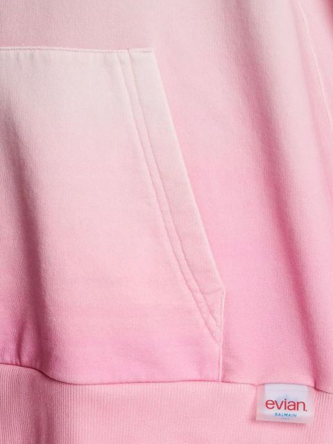 Balmain x Evian gradient-effect oversized hoodie - Pink