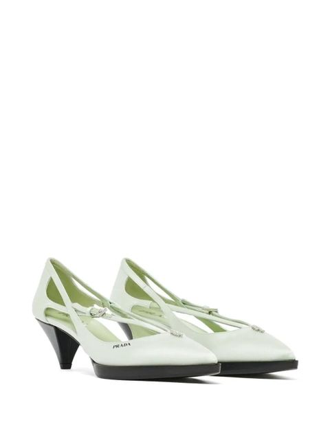 Prada cut-out heeled pumps - Green - zdjęcie produktu nr 2