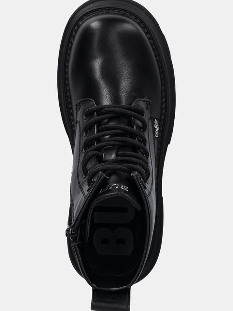 Buffalo workery Mave Lace Up damskie kolor czarny na platformie 1622616-BLK