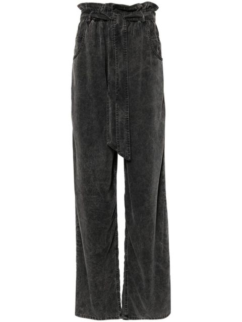 MARANT ÉTOILE Priana chambray trousers - Black - zdjęcie produktu nr 1