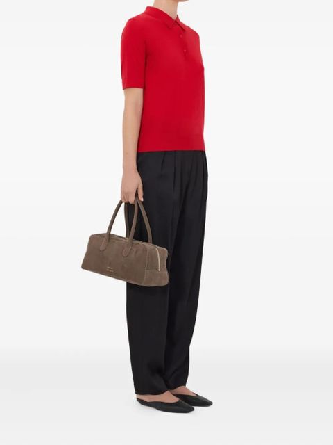 LouLou de Saison Migo button ribbed polo shirt - Red