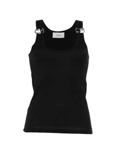 Coperni ring-detail ribbed top - Black - zdjęcie produktu nr 1