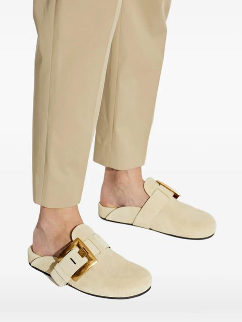 Balmain buckled flat mules - Neutrals - zdjęcie produktu nr 2