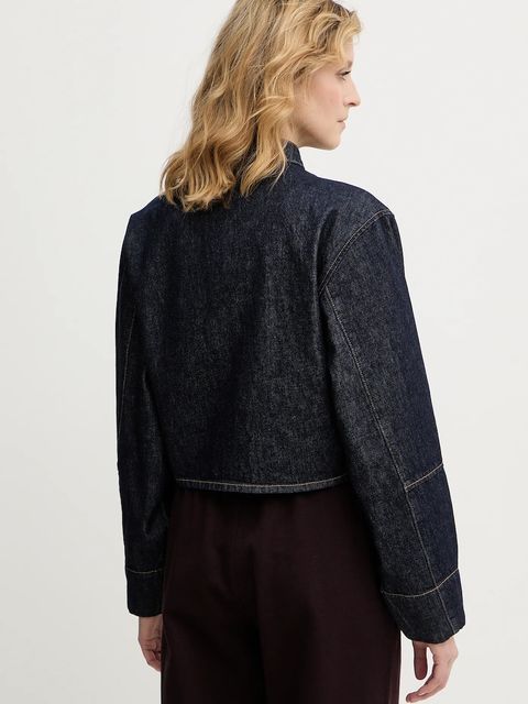 Calvin Klein Jeans kurtka jeansowa kolor czarny przejściowa LV047E731G - zdjęcie produktu nr 2