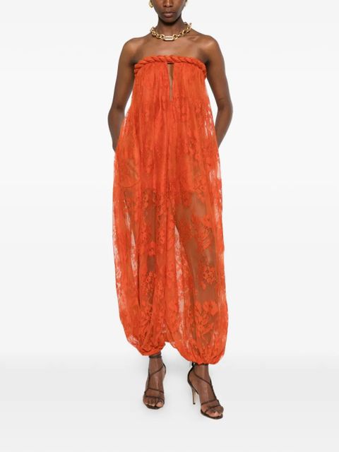ZIMMERMANN Luna floral-lace jumpsuit - Orange - zdjęcie produktu nr 2