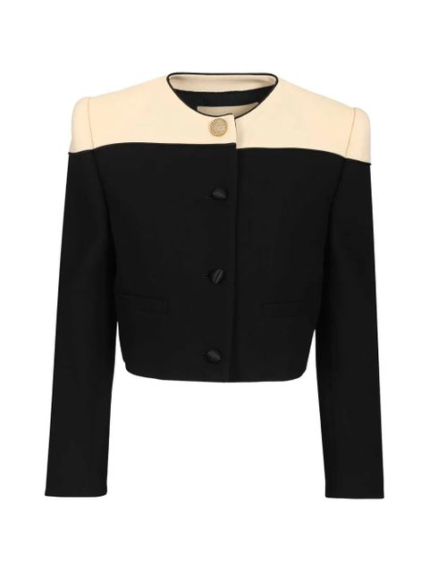 Valentino Garavani padded shoulder cropped jacket - Black - zdjęcie produktu nr 1