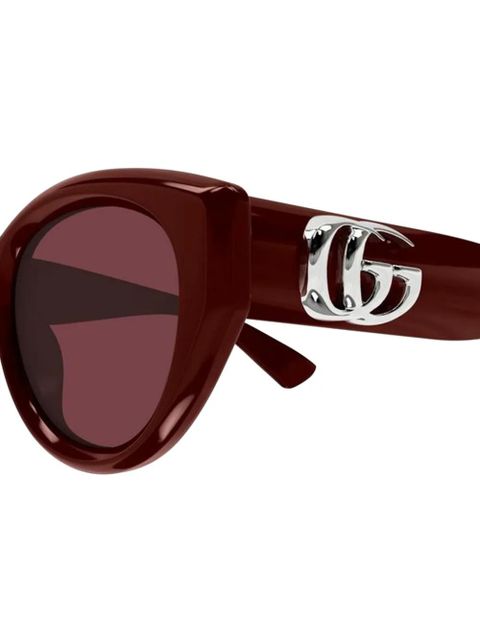 Gucci round-frame logo-detail sunglasses - Red