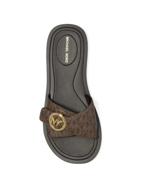 Michael Kors logo pool slide - Brown