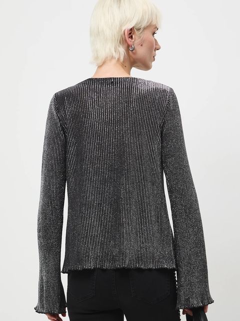 Medicine longsleeve damski kolor srebrny