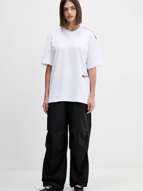 Karl Lagerfeld Jeans t-shirt bawełniany damski kolor biały A4W17096 - zdjęcie produktu nr 2