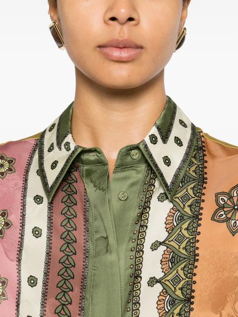 ALEMAIS Contina floral-print shirt - Green