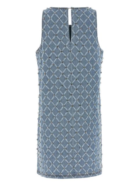 PINKO Amorino jacquard crystal mini dress - Blue - zdjęcie produktu nr 2