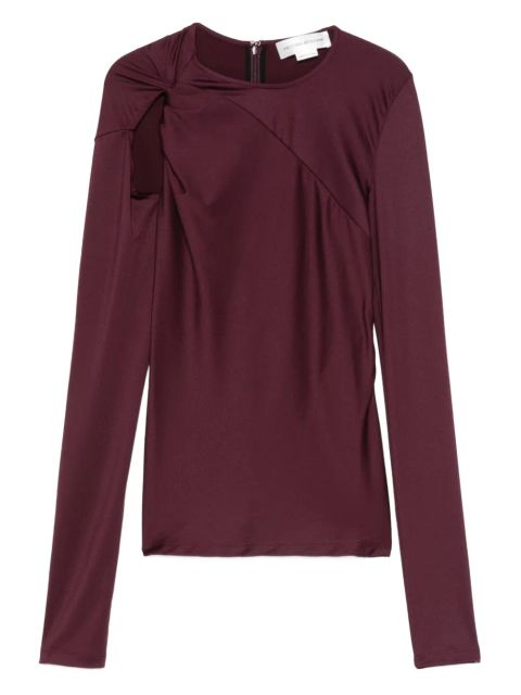Victoria Beckham twist-detail cut-out top - Red - zdjęcie produktu nr 1