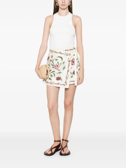 Agua By Agua Bendita Luna floral skirt - White - zdjęcie produktu nr 2