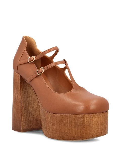 Chloé platform buckle sandals - Brown