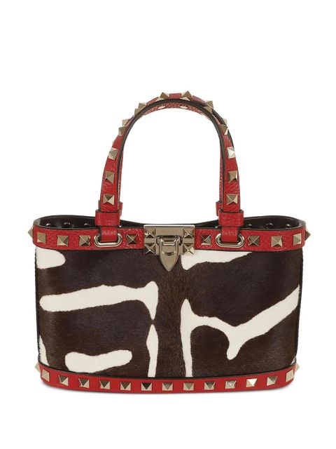 Valentino Garavani Rockstud animal-print clutch bag - Black - zdjęcie produktu nr 1