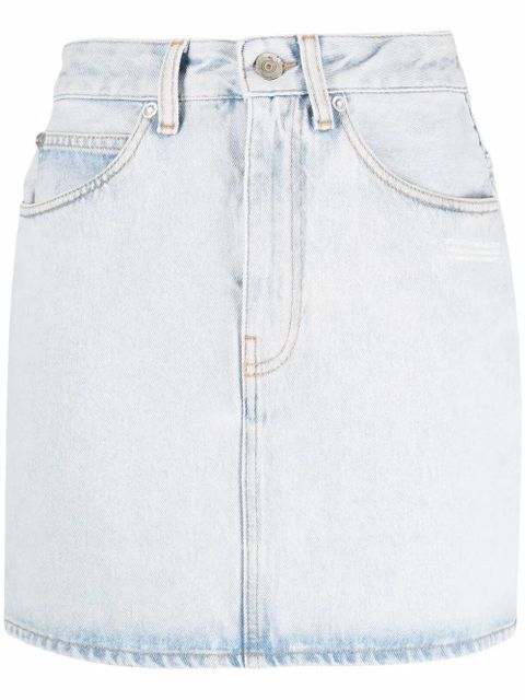 Off-White logo-print denim skirt - Blue - zdjęcie produktu nr 1