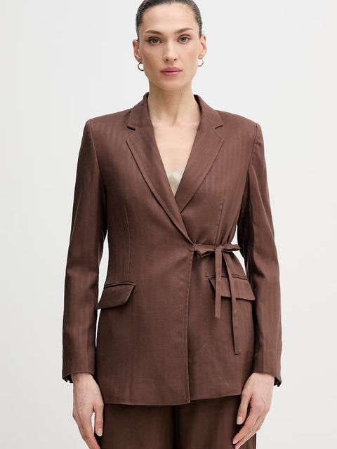 Hoss Intropia marynarka z domieszką lnu - zdjęcie produktu nr 2