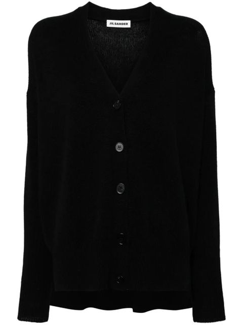Jil Sander V-neck cashmere cardigan - Black - zdjęcie produktu nr 1