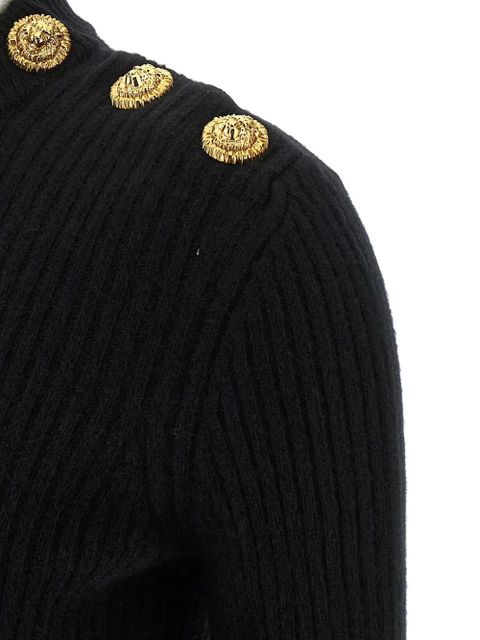 Balmain ribbed embellished sweater - Black