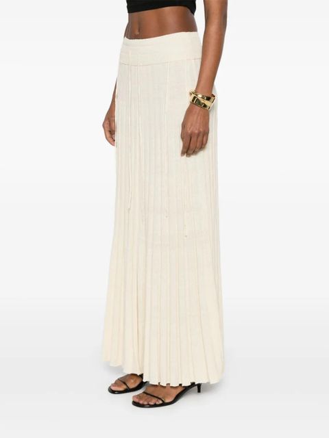 Christopher Esber pleated maxi skirt - Neutrals