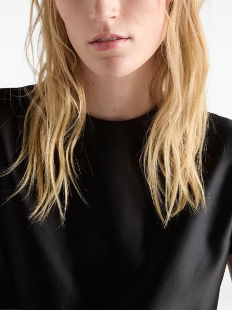 Prada ruffled-detail mini dress - Black