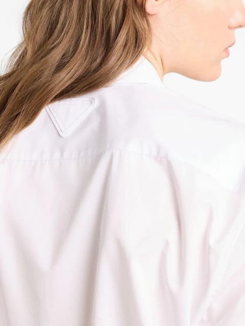 Prada embroidered poplin shirt - White