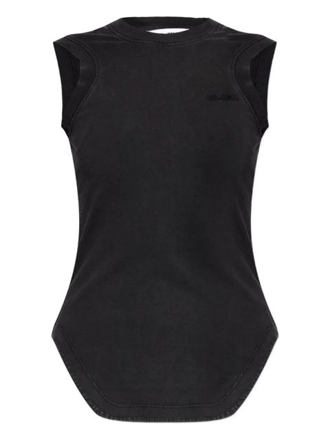 The Attico Reese logo sleeveless top - Black - zdjęcie produktu nr 1